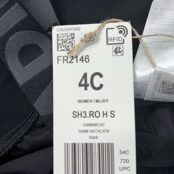 NWT Adidas Sh3.ro H S Swimsuit Women's US 4C Black One Piece NEW - Picture 11 of 12